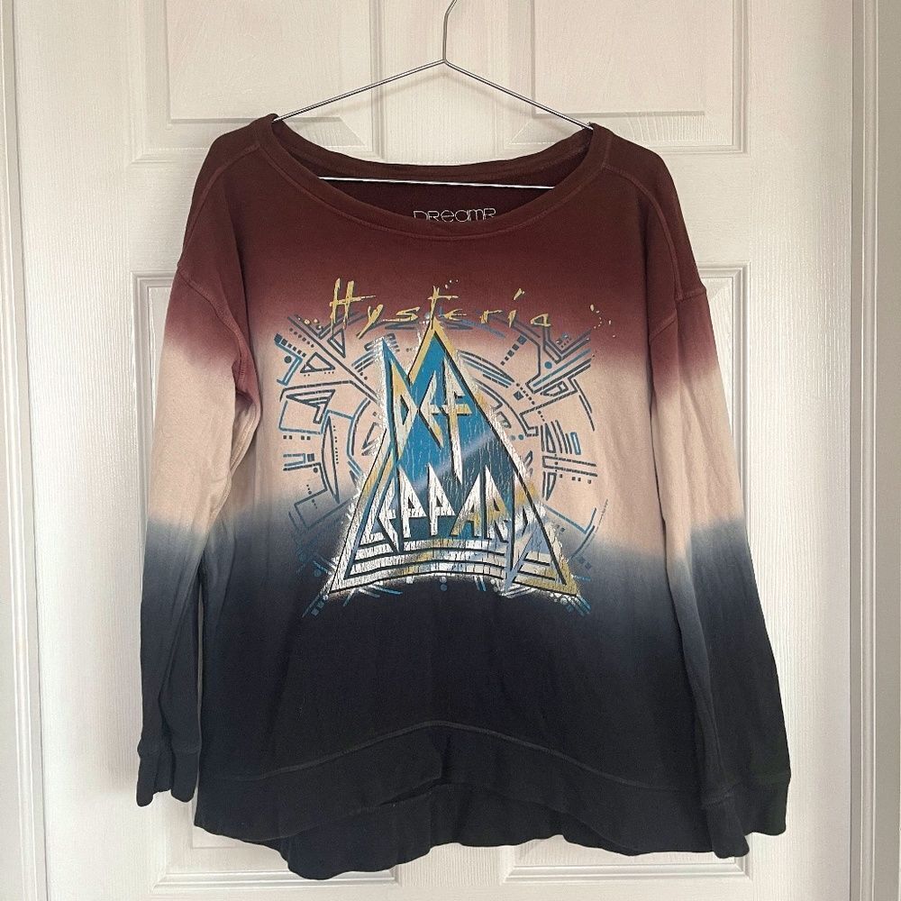 Def Leopard Tie Dye Sweatshirt by Dreamr Sz M